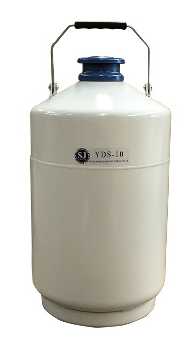 10 Liter Aluminum Biological Aluminum Liquid Nitrogen Containers with 50mm Neck