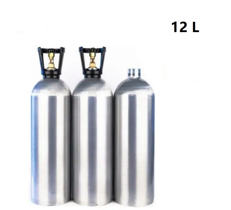 12 liter 124bar Food Grade Aluminum CO2 Cylinders for Beverage Service