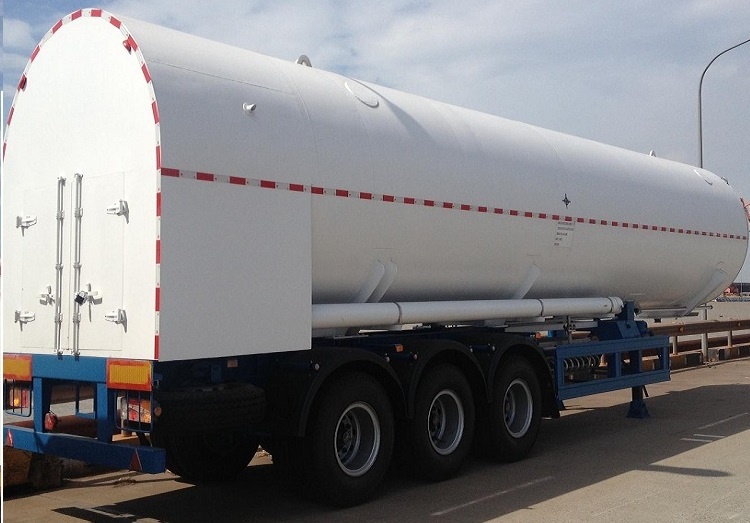 30m3 16bar Multi-layer Insulated LOX/ LIN semi-trailer liquid oxygen/ nitrogen Road Tanker