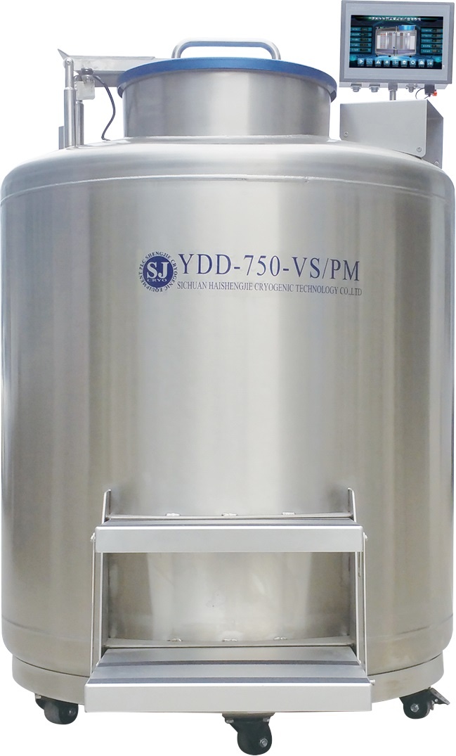 750L Stainless Steel Cryogenic Liquid Nitrogen Storage Tanks with Auto Filling System