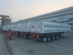 40FT 8500m3 250bar ISO/ DOT CNG Jumbo Tube Trailers Skid Containers