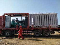 High Pressure Mobile Pump & Vaporizer Skid for Oil and Gas Process & Pipeline Service