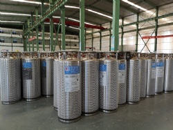 High vacuum insulated LCO2 LOX LIN LAr LNG dewar flasks cryogenic liquid cylinders